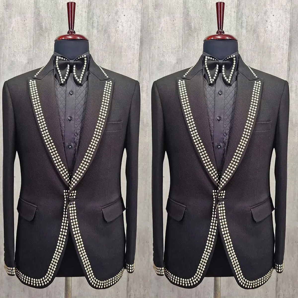 Men Formal Wear Modern - Mens Wedding Tuxedos Design Custom Made