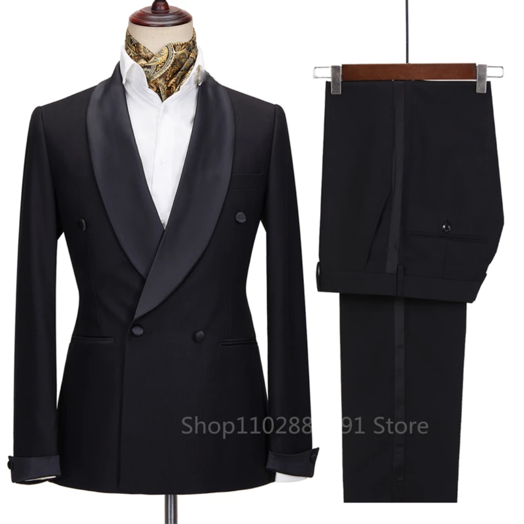 Formal Wear For Men Black Suit - 2 Pieces New Men Suit Black