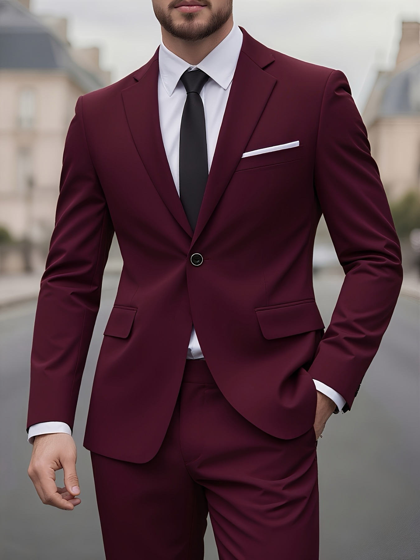 Men Formal Wear Modern - Men's Suit 2pcs Set, Modern Gentleman