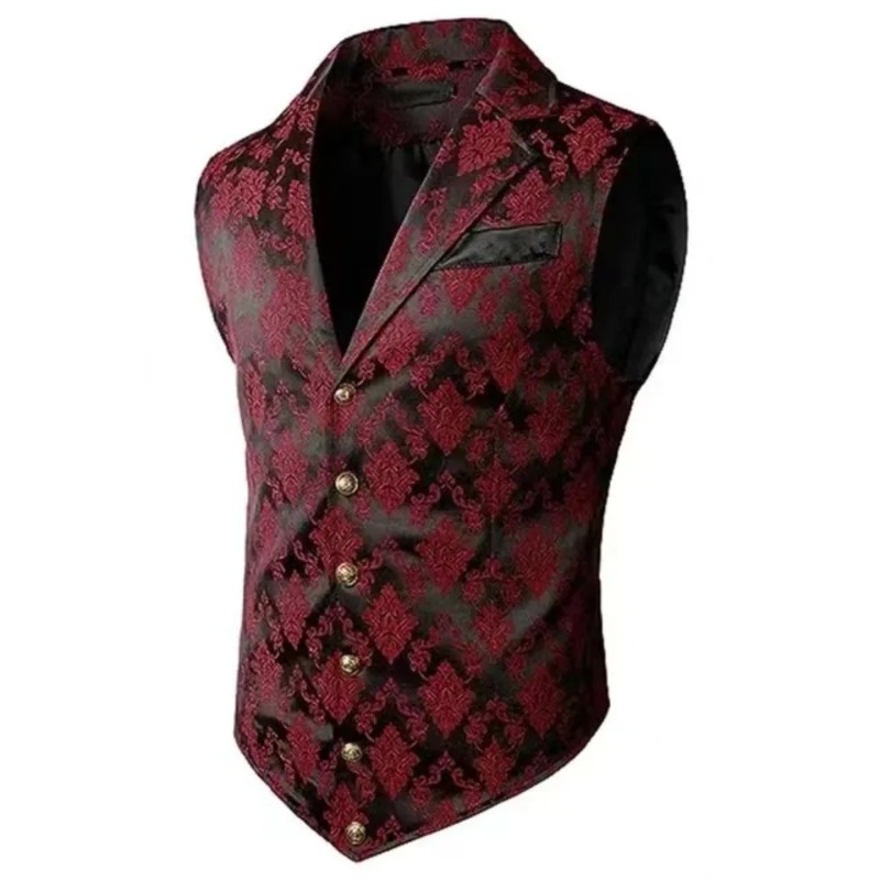 Slim Fit Vest British Retro St - Formal Wear For Men Black Suit review and price