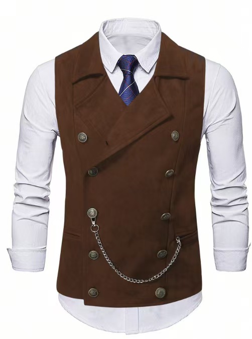 Men's Double Breasted Vest wit - Men Formal Wear Vest review and price