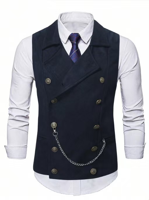 Men's Double Breasted Vest wit - Men Formal Wear Vest review and price