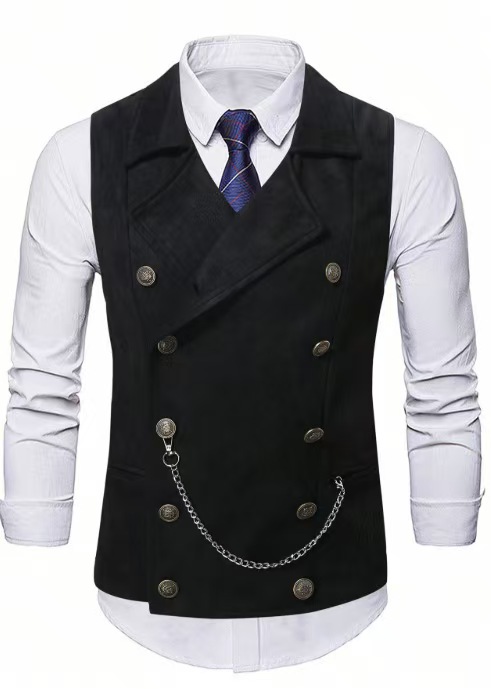 Men's Double Breasted Vest wit - Men Formal Wear Vest review and price