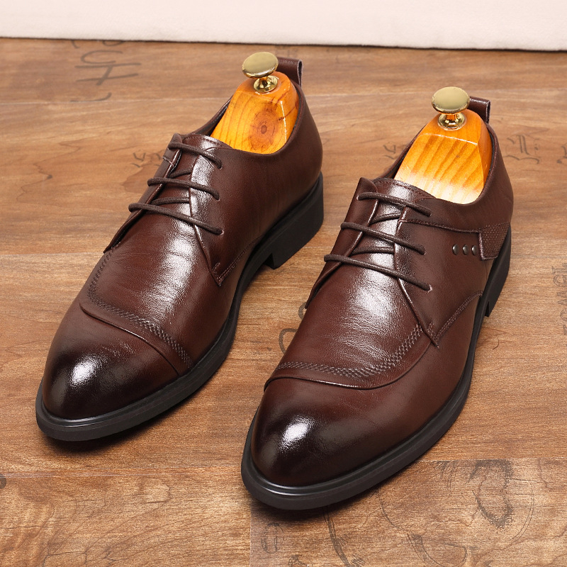 Leather Oxford Shoes With Meta - Men Formal Party Wear Dress review and price