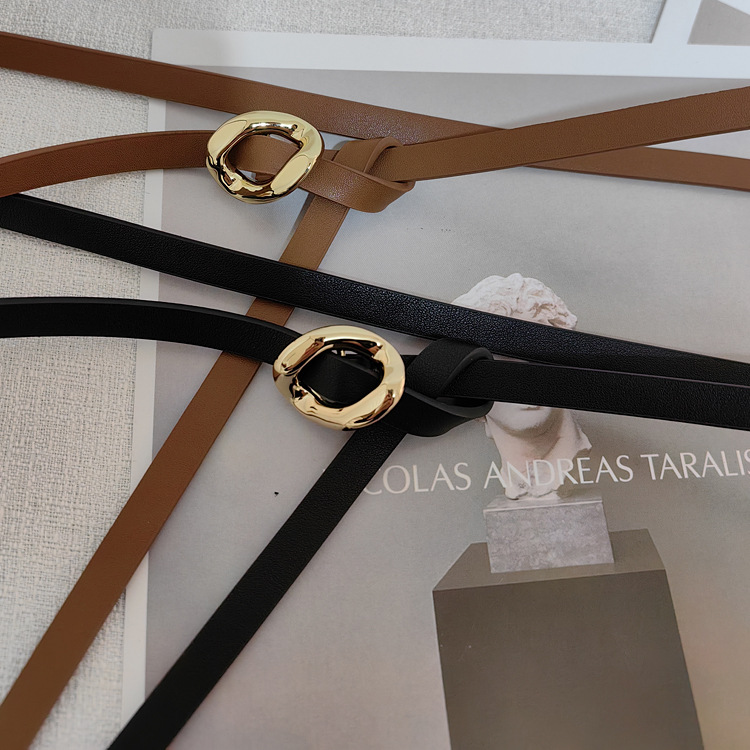 Thin Knotted Waist Chain Belt  - Formal Belt Leather Thin review and price