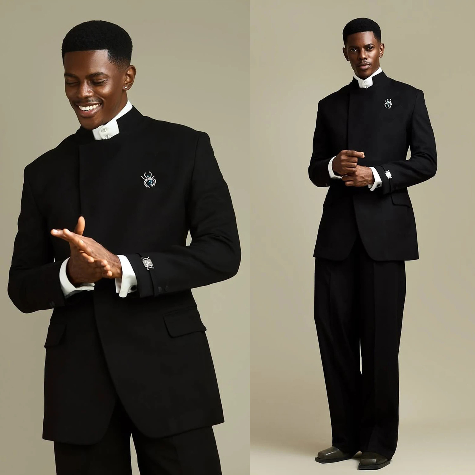 Vintage Black Men Tailored Sui - Formal Wear For Men Black Suit review and price