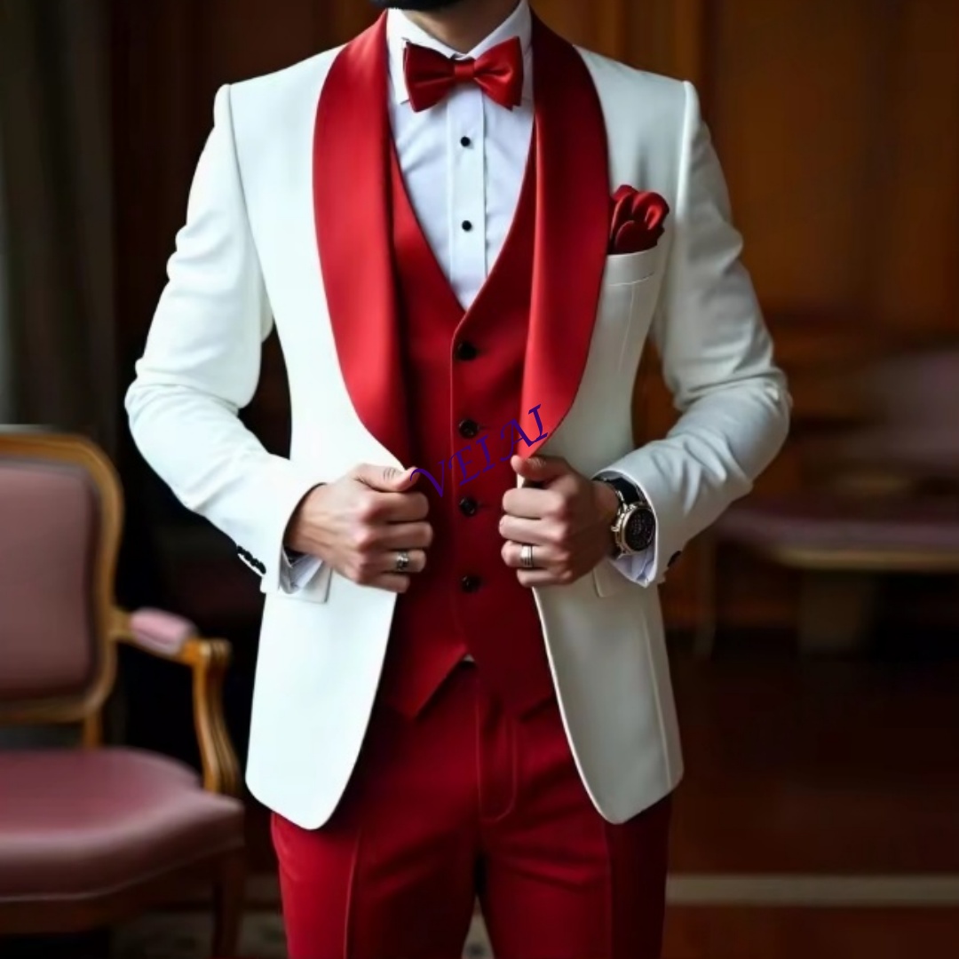 CustomizedNew White And Red Me - Men Formal Wear Vest review and price