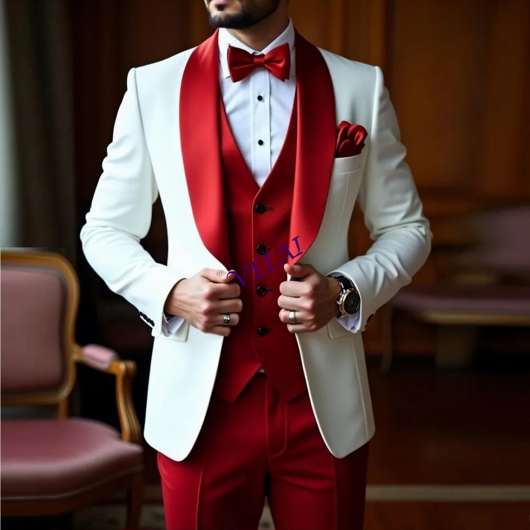 CustomizedNew White And Red Me - Men Formal Wear Vest review and price