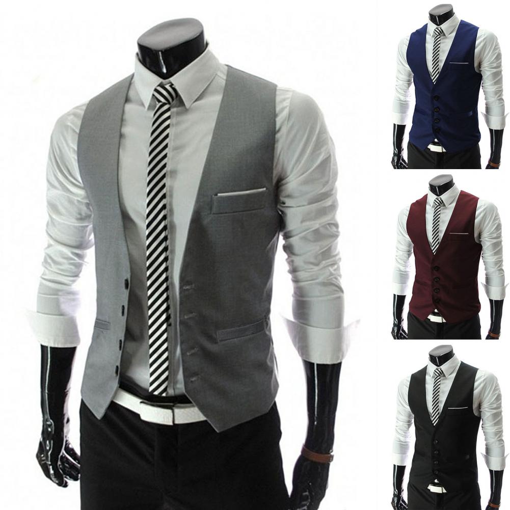 Men Vest Single Breasted Suit  - Men Formal Wear Vest review and price