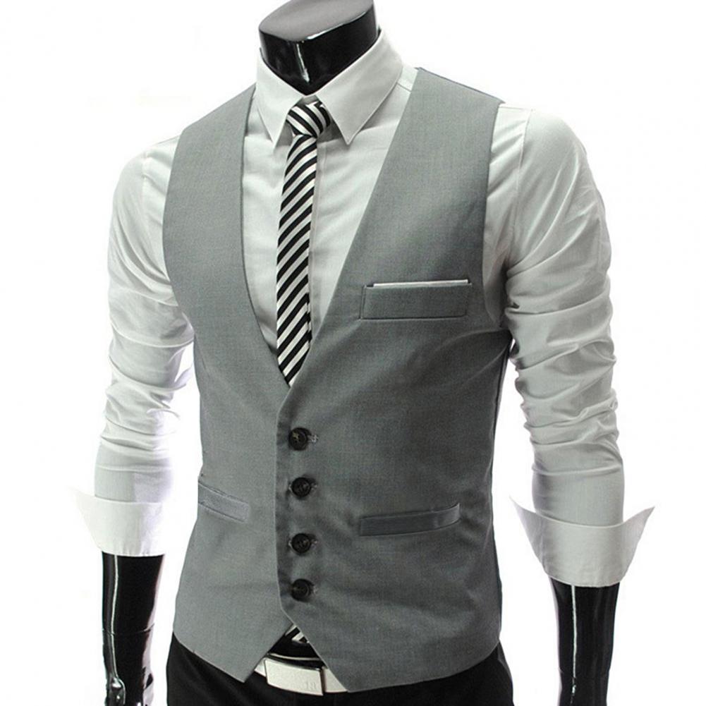 Men Vest Single Breasted Suit  - Men Formal Wear Vest review and price