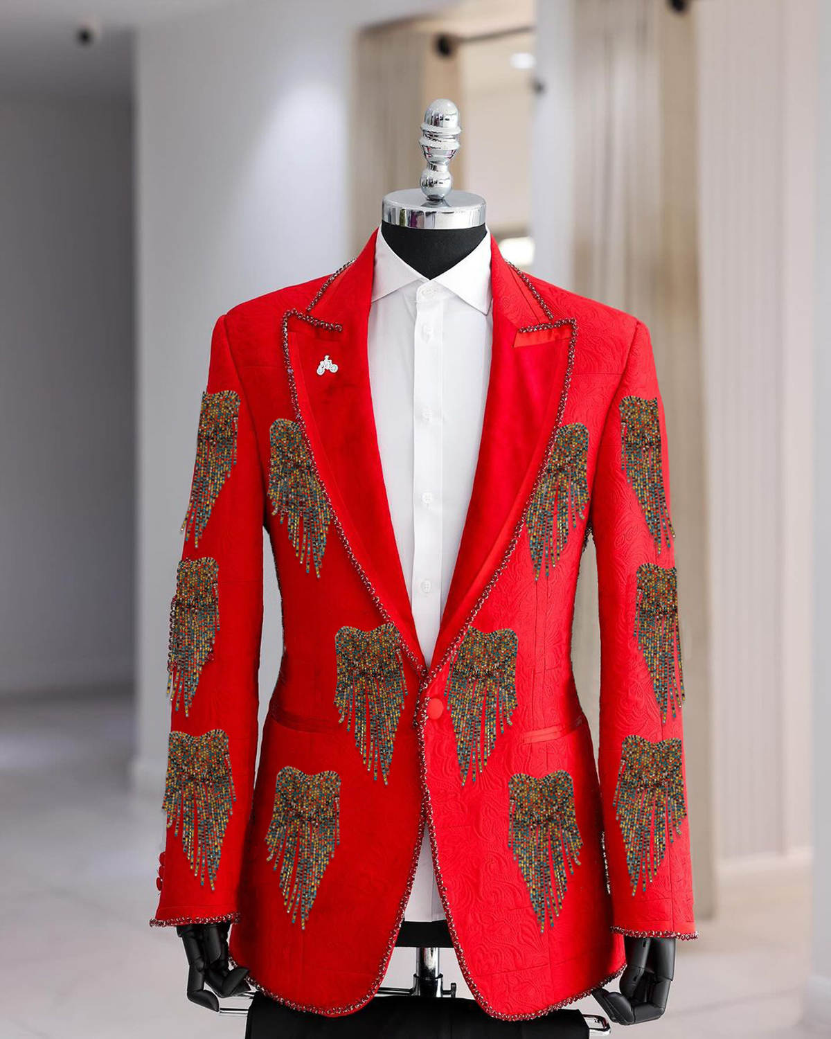 Fashion Wedding Men Suit Cryst - Formal Wear For Men Black Suit review and price