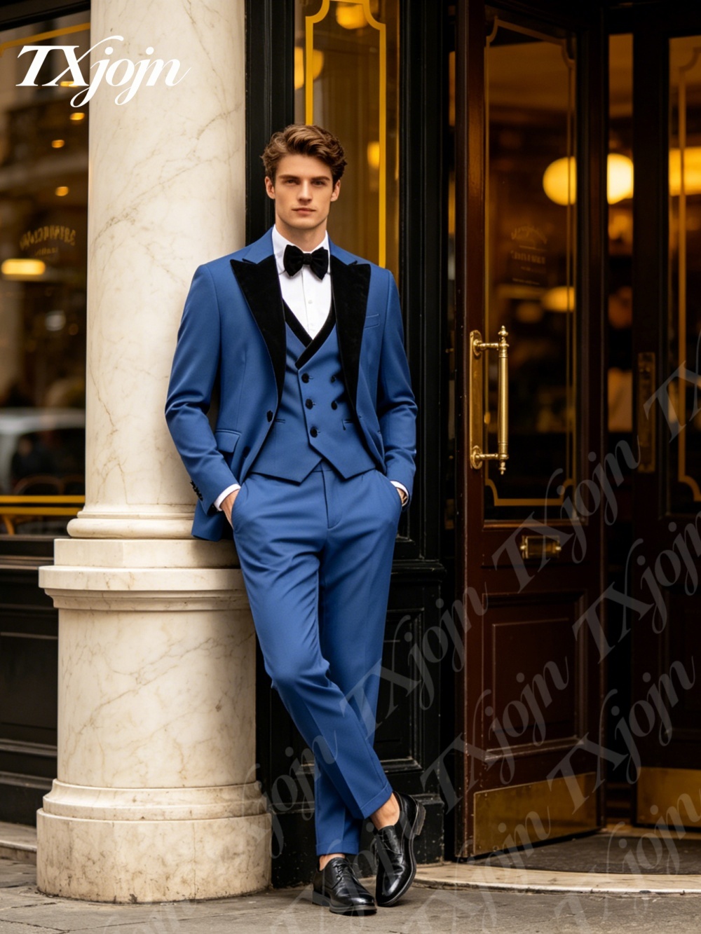 Premium Royal Blue 3PCS Formal - Formal Wear For Men Black Suit review and price