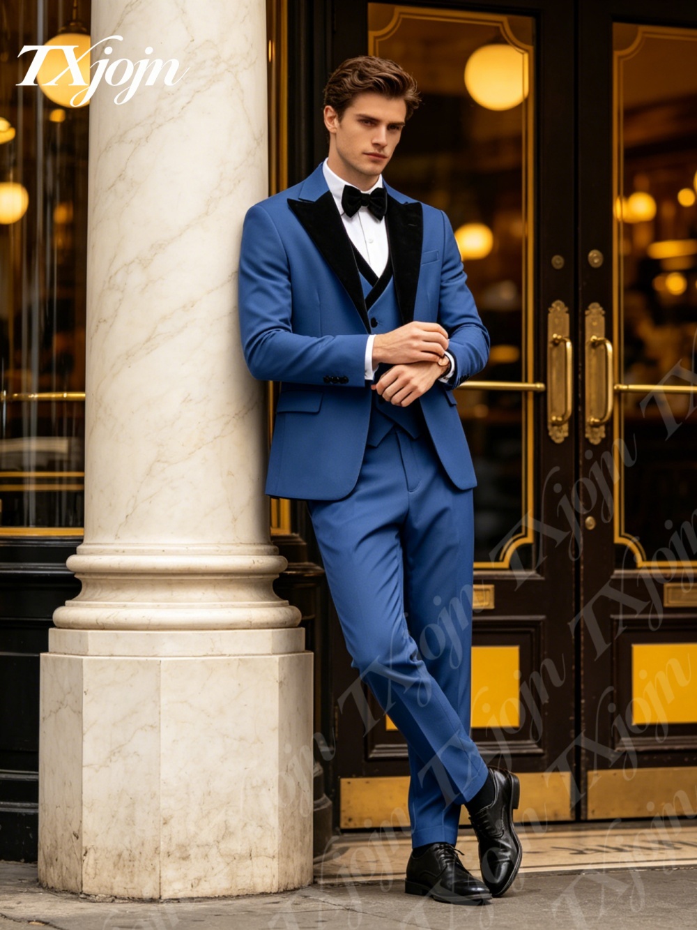 Premium Royal Blue 3PCS Formal - Formal Wear For Men Black Suit review and price