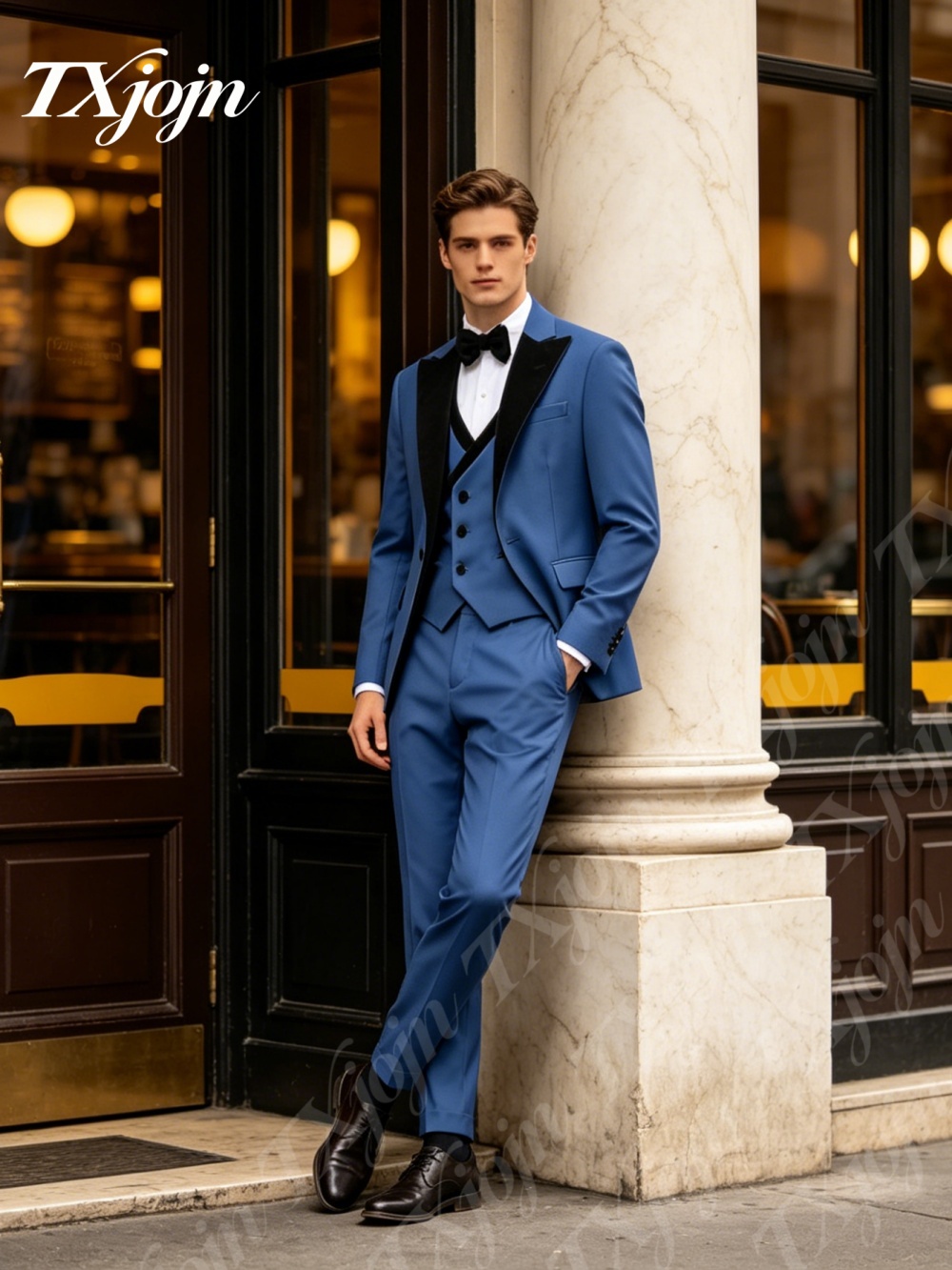 Premium Royal Blue 3PCS Formal - Formal Wear For Men Black Suit review and price