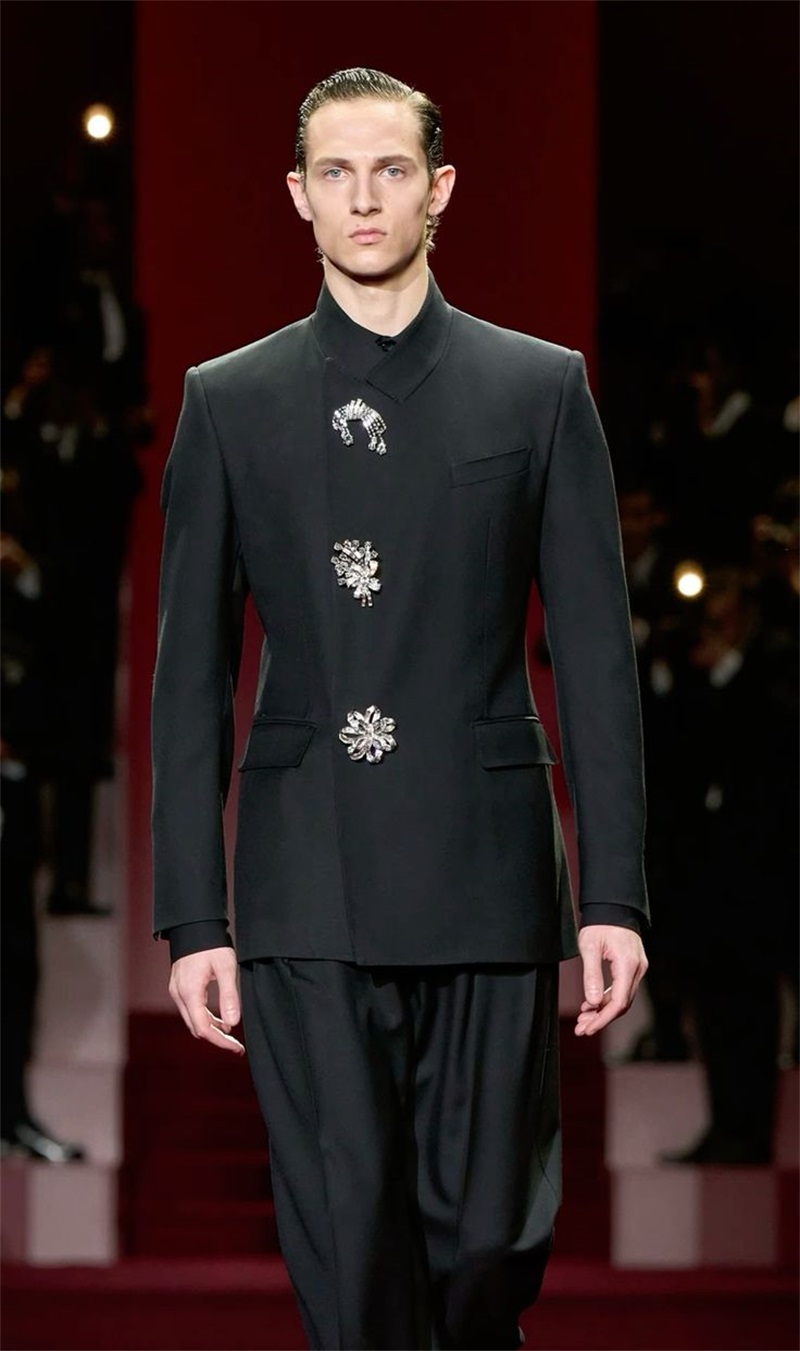 Black Crystals Men Suit Set 2  - Formal Wear For Men Black Suit review and price