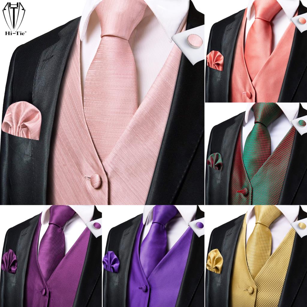 Hi-Tie XXXL Silk Mens Vests Go - Men Formal Wear Vest review and price