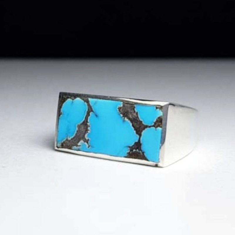 1pc Stylish Mens Ring with Blu - Men Formal Wear Modern review and price