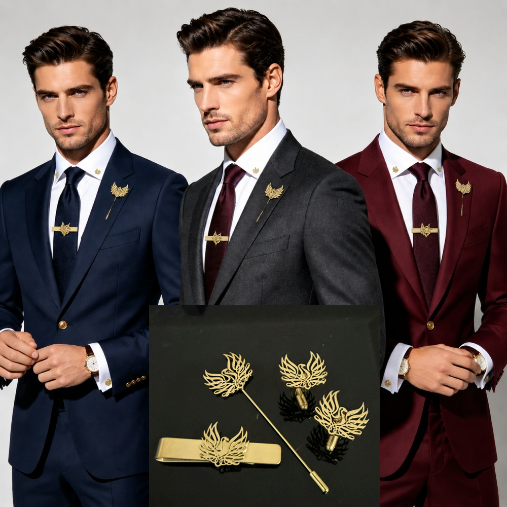 Custom Cufflink Tie Set Bar Pe - Men Formal Wear Fashion review and price