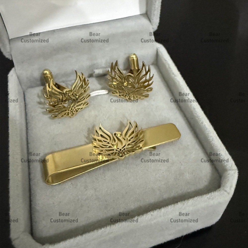 Custom Cufflink Tie Set Bar Pe - Men Formal Wear Fashion review and price