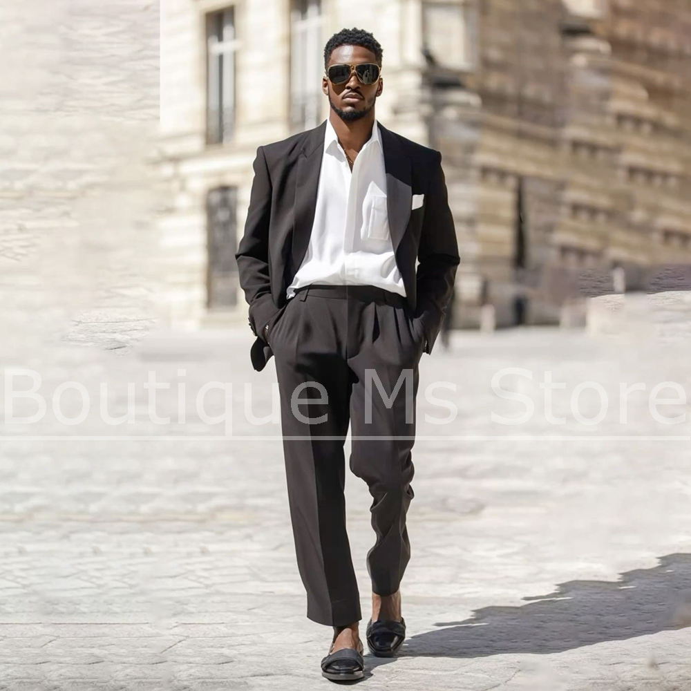 Dark Brown Men's Suit 2 Piece  - Men Formal Wear Fashion review and price