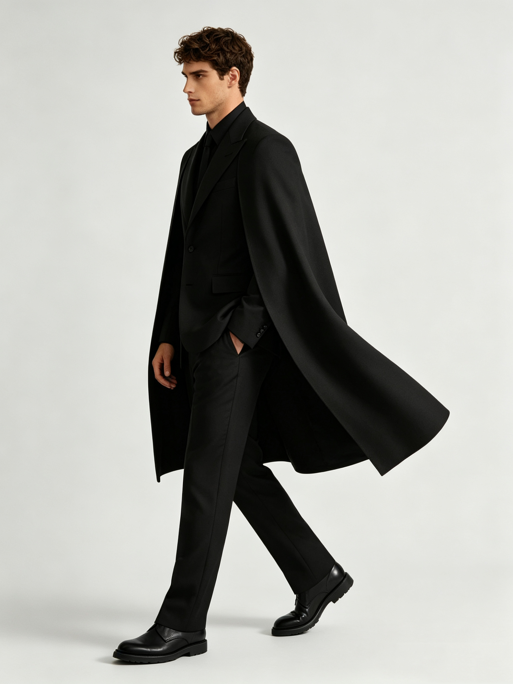 Designer Black Wrap Men Suit S - Formal Wear For Men Black Suit review and price
