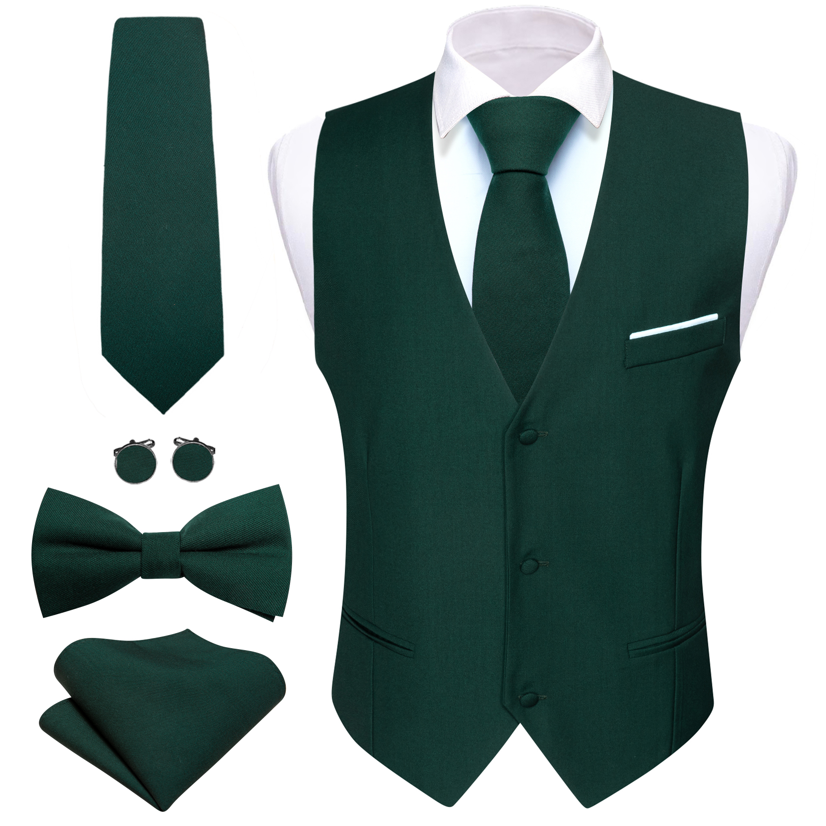 Barry Wang 5-PC Men's Vest wit - Men Formal Wear Vest review and price