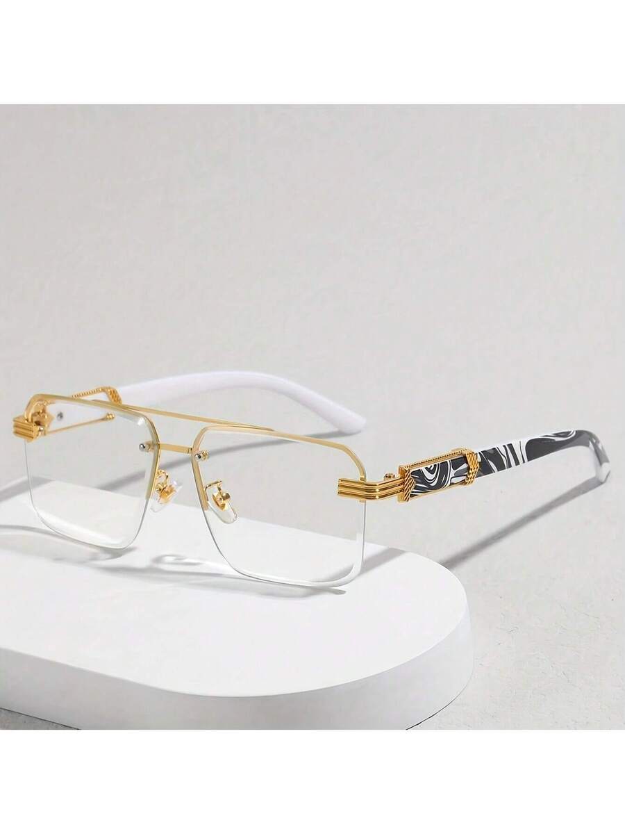 Mens Half-Frame Eyewear With T - Men Formal Wear Fashion review and price