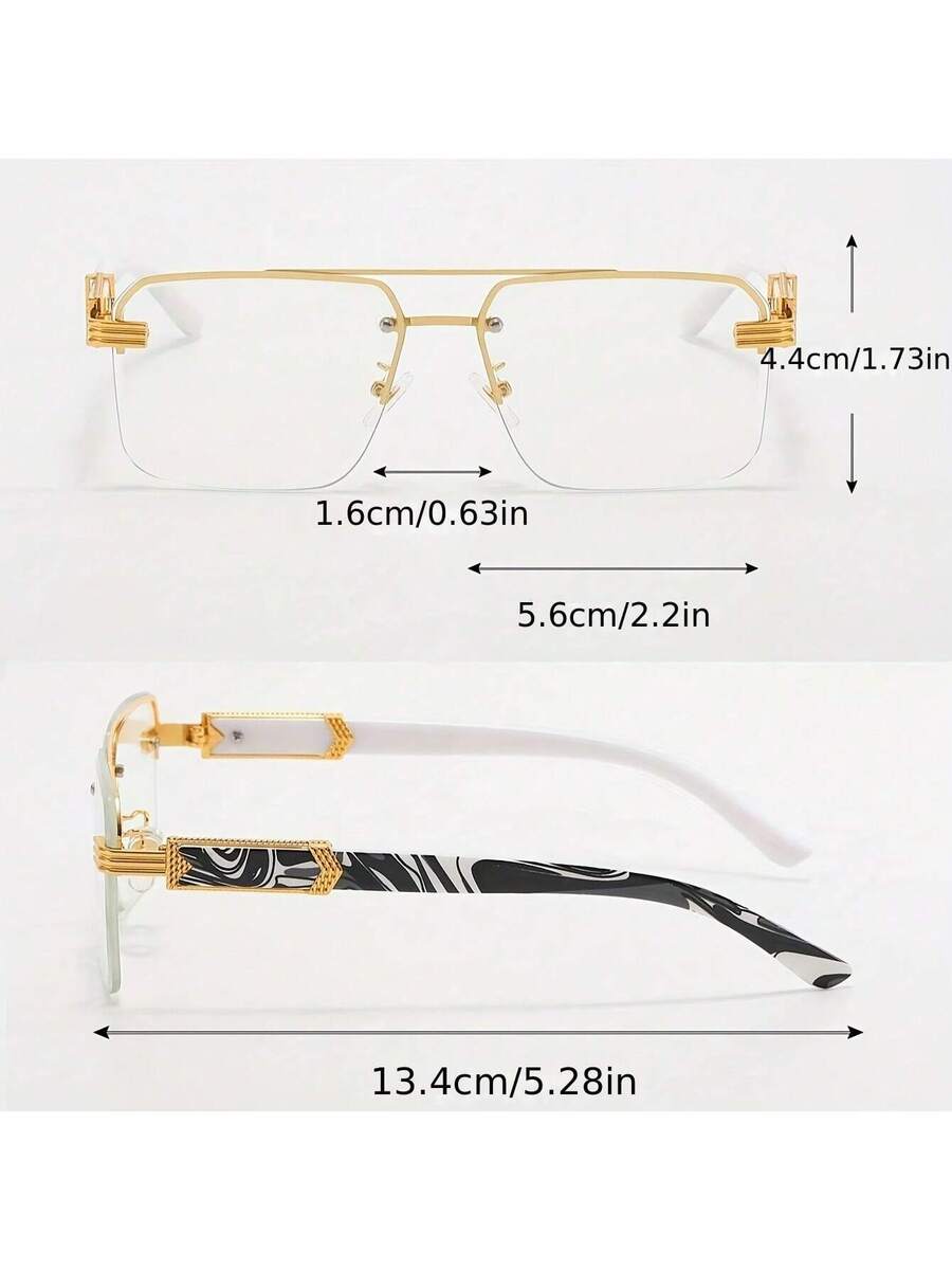 Mens Half-Frame Eyewear With T - Men Formal Wear Fashion review and price
