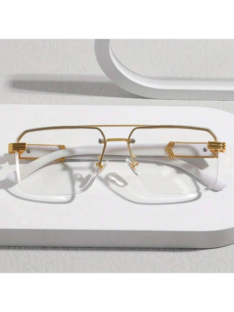 Mens Half-Frame Eyewear With T - Men Formal Wear Fashion review and price