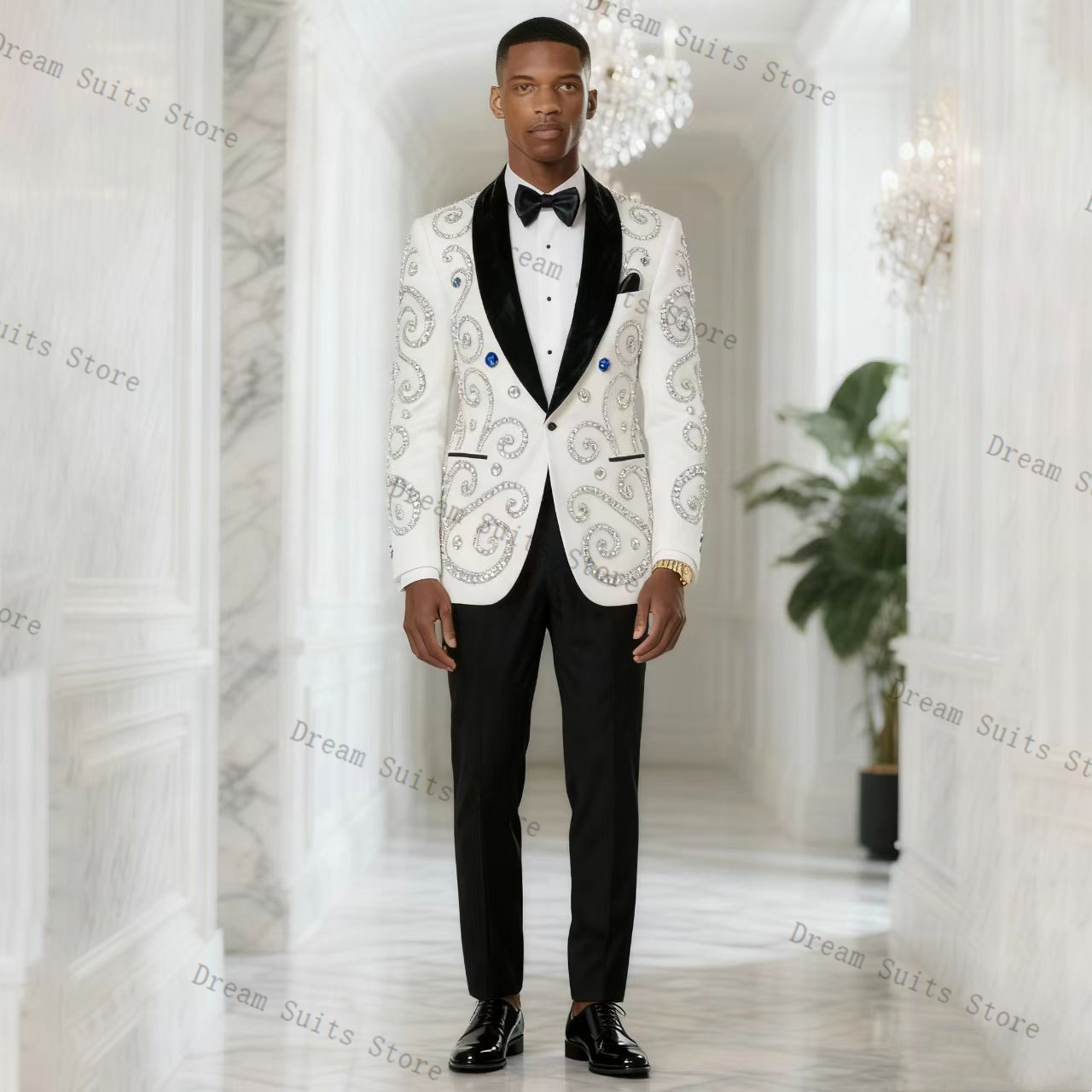 White Men Suit Set 2 Piece Bla - Formal Wear For Men Black Suit review and price