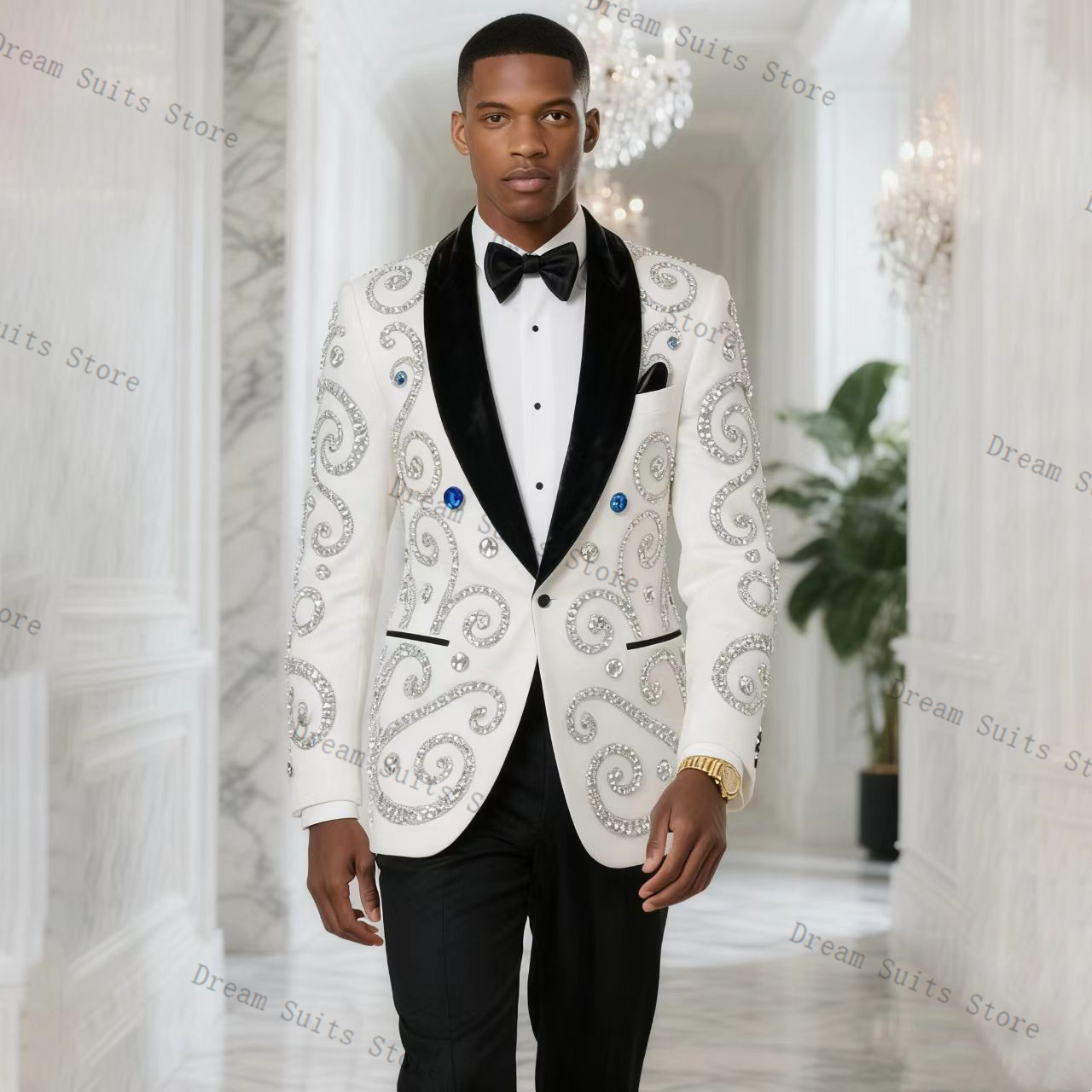 White Men Suit Set 2 Piece Bla - Formal Wear For Men Black Suit review and price