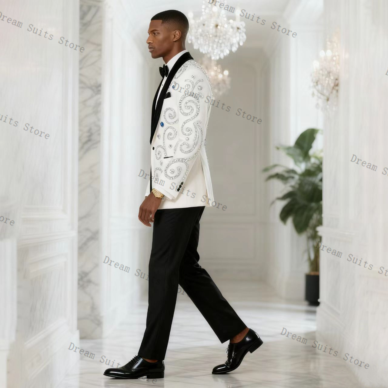 White Men Suit Set 2 Piece Bla - Formal Wear For Men Black Suit review and price