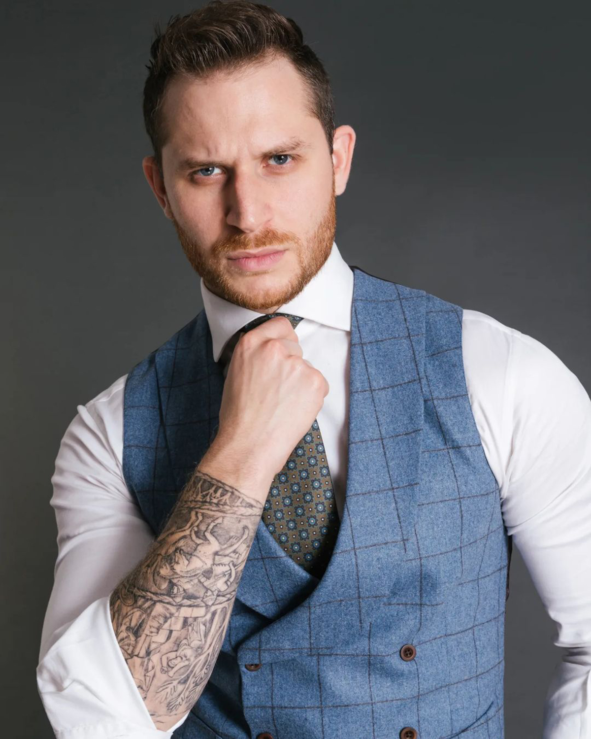Blue Vintage Men Suit Tailor-M - Men Formal Wear Vest review and price
