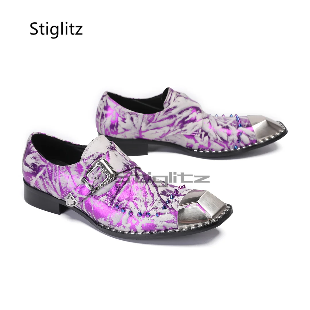 Purple Prints Genuine Leather  - Men Formal Party Wear Dress review and price