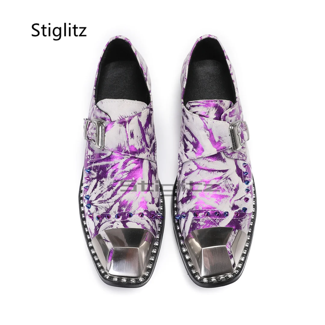Purple Prints Genuine Leather  - Men Formal Party Wear Dress review and price