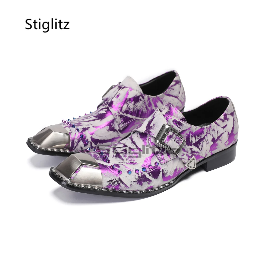 Purple Prints Genuine Leather  - Men Formal Party Wear Dress review and price