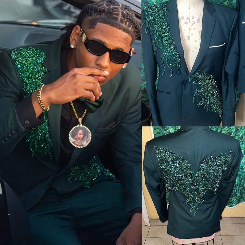 Hand-Stitched Men Suits Groom  - Men Formal Wear Modern review and price