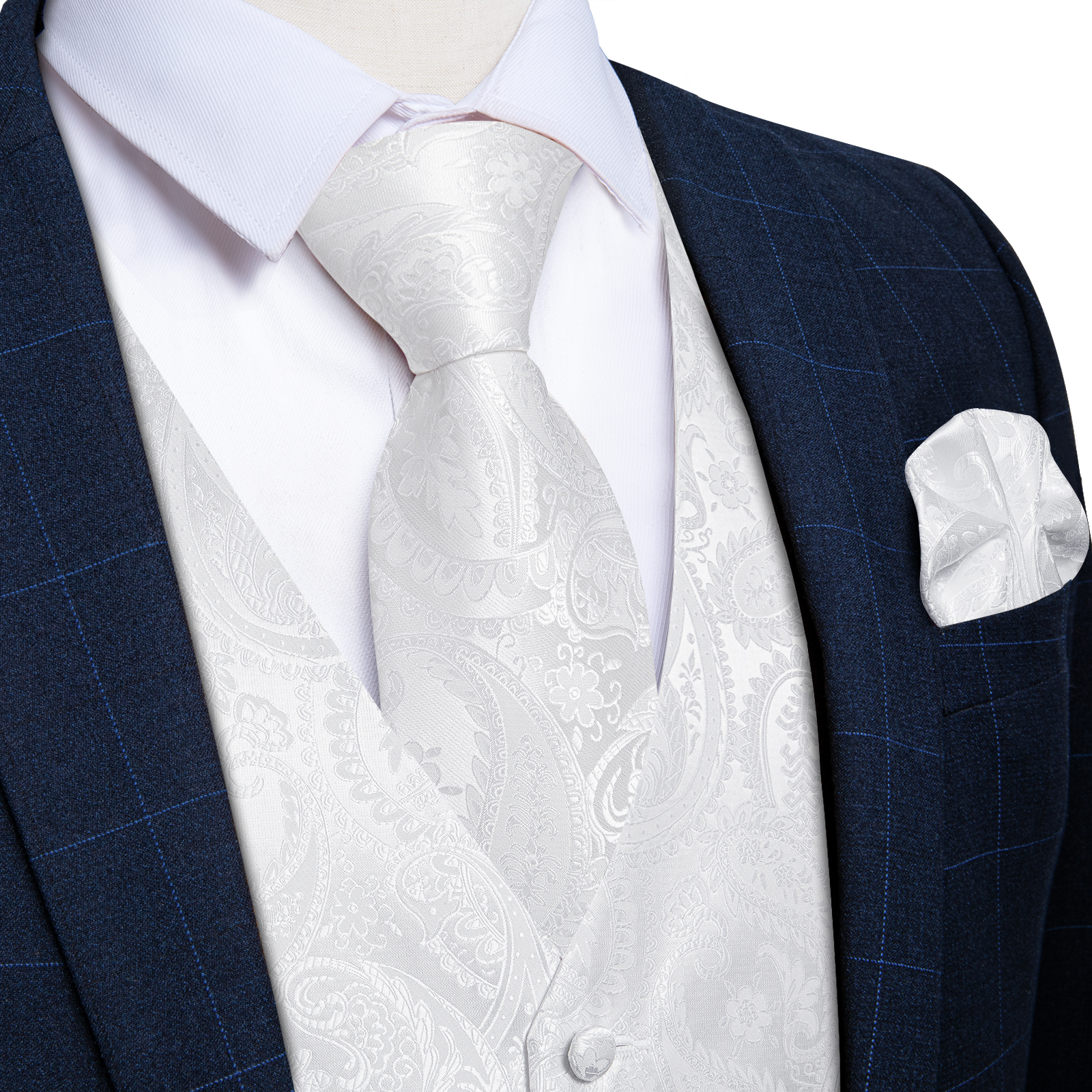 Pure White Wedding Vest for Ma - Men Formal Wear Vest review and price