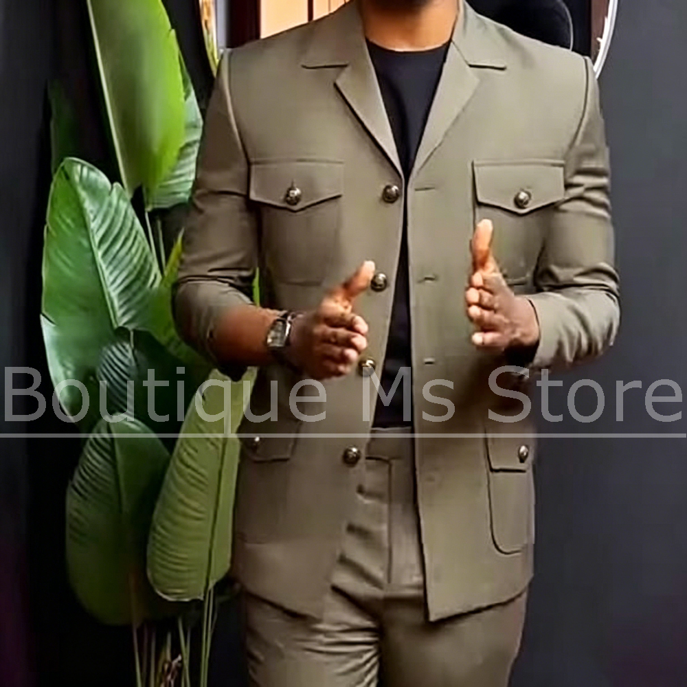 Men Safari Suit Two Piece Set  - Men Formal Wear Fashion review and price