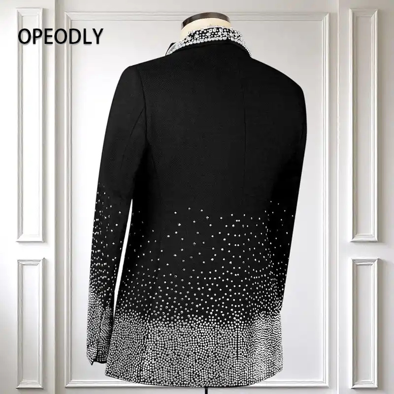 OPEODLY Men s Black Tuxedo Sui - Formal Wear For Men Black Suit review and price